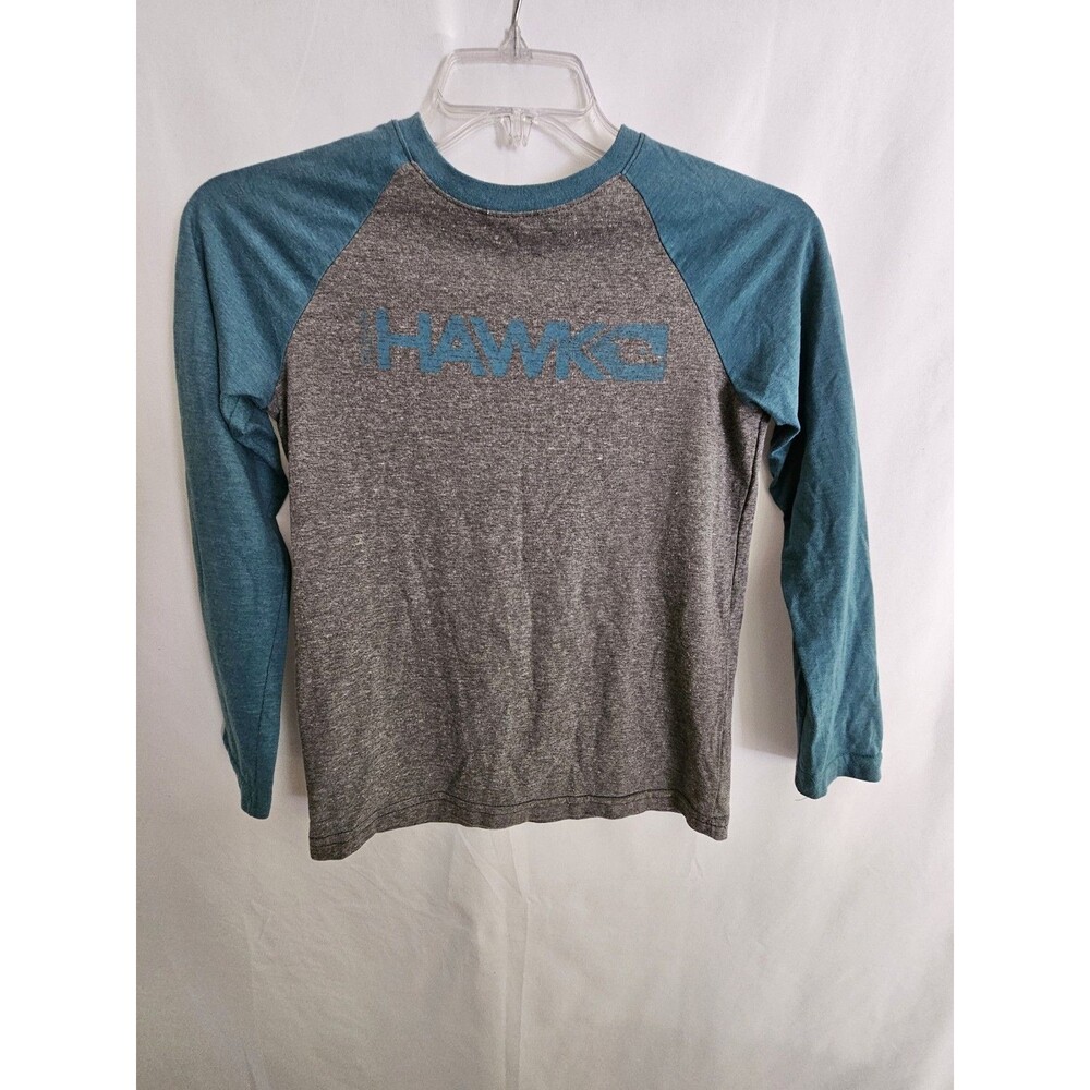 Tony Hawk Boys Long Sleeve Raglan Graphic Tee Gray Blue Size M (10/12)